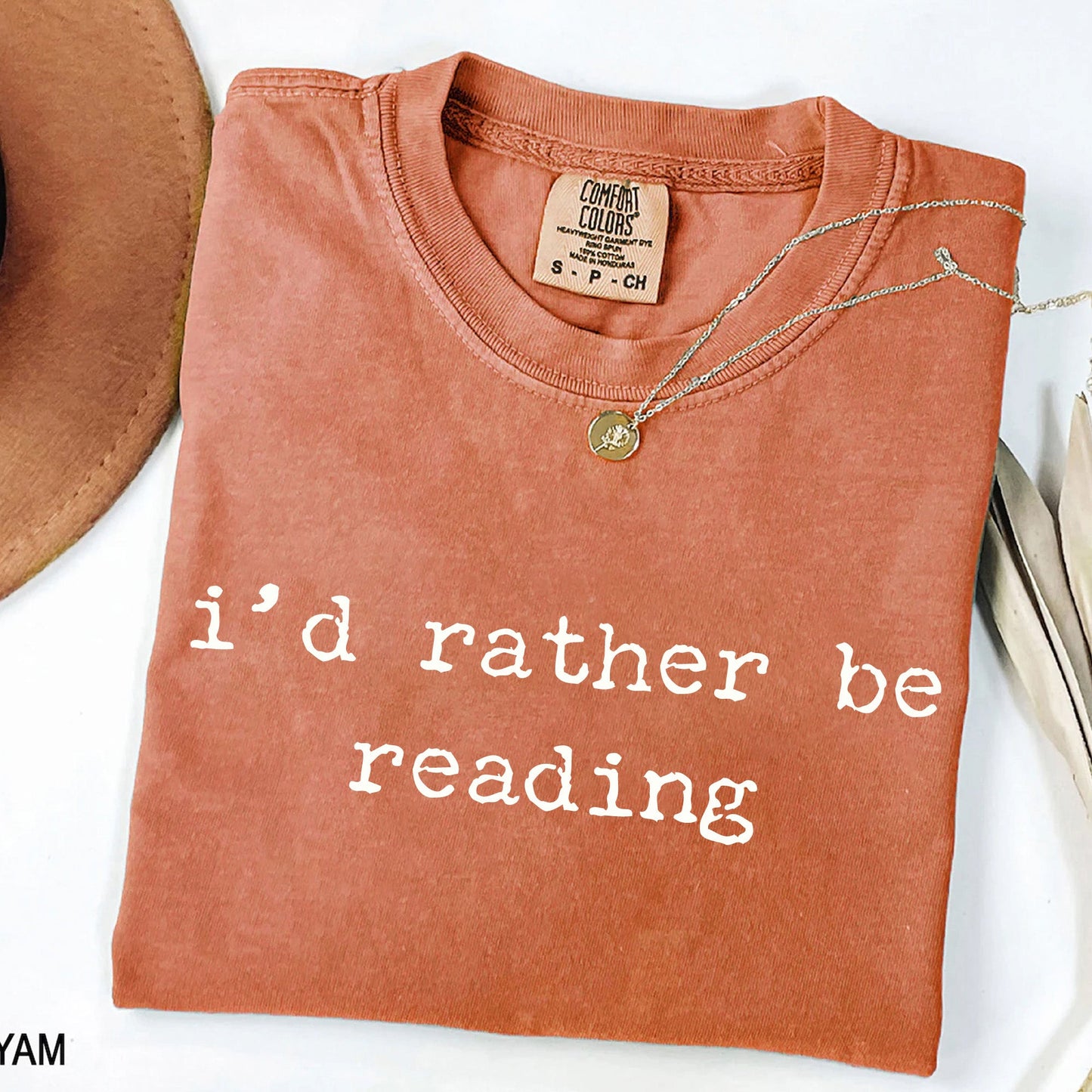I'd Rather Be Reading - Funny Bookworm T-Shirt
