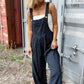 Plaid Print Buttoned Pocketed High Waist Jumpsuits