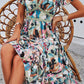 Floral print v-neck dress