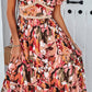 Floral print v-neck dress