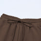 Solid Textured T-Shirt and Drawstring Pants Set