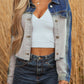 Kikki Detail Distress Denim Jacket