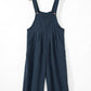 Plaid Print Buttoned Pocketed High Waist Jumpsuits