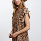Desert Muse Leopard Ruffle Dress