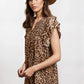 Desert Muse Leopard Ruffle Dress
