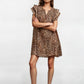 Desert Muse Leopard Ruffle Dress
