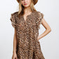 Desert Muse Leopard Ruffle Dress