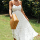 Sundress Women Bohemian Strap Dress Lace Stitching Large Swing Dress