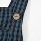 Plaid Print Buttoned Pocketed High Waist Jumpsuits