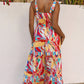 Milan Striped Trim Maxi Sundress