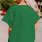 Solid Textured T-Shirt and Drawstring Pants Set